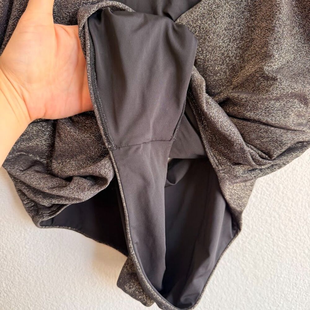 Beach Bunny Cut Out Ruched One Piece Swimsuit in Gold Shimmer Black size XL - Picture 9 of 11